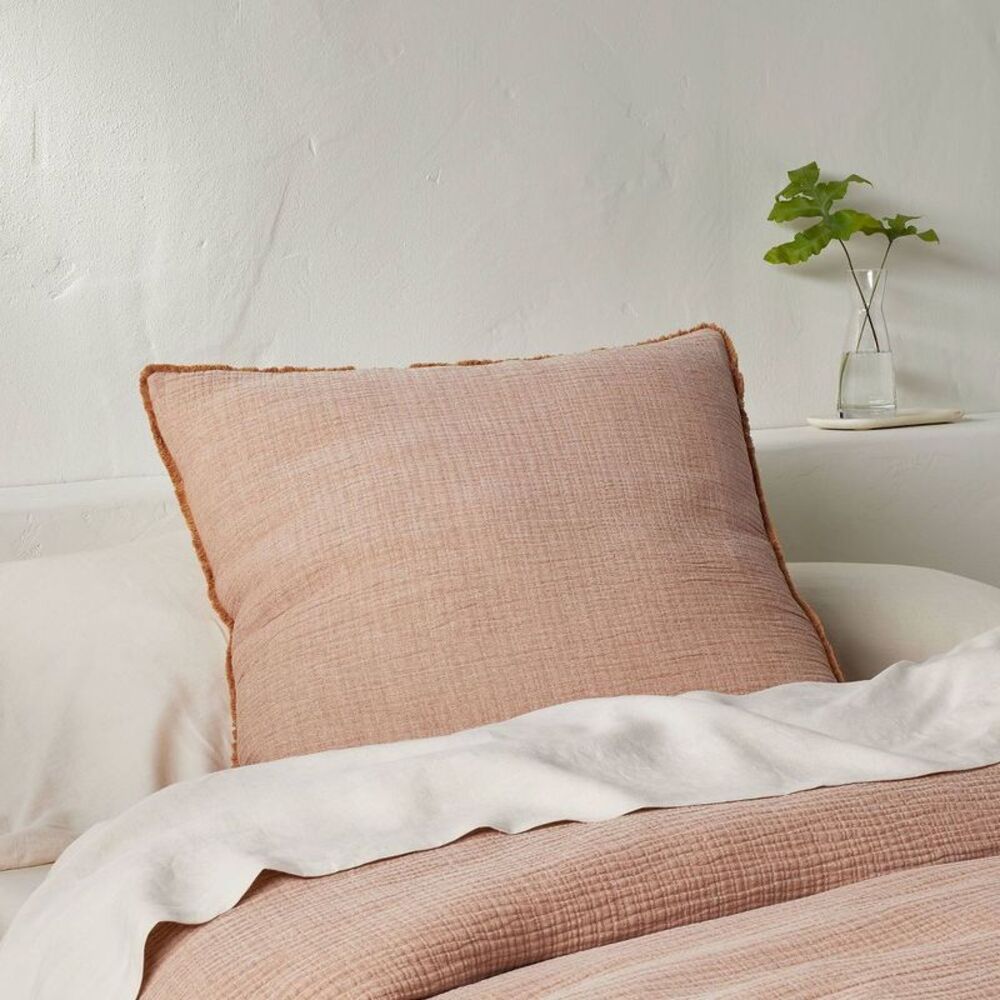 Open Box - Casaluna -  Chambray Cotton Decorative Pillow 26x26 F Brown - Picture 2 of 4